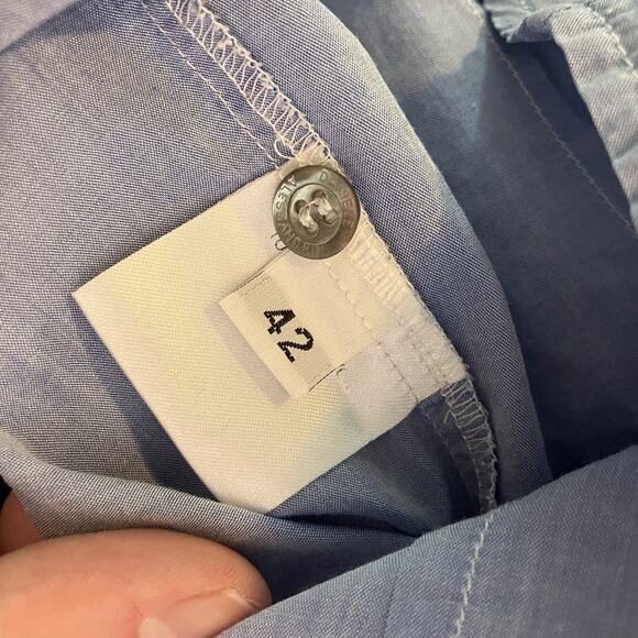 Daniele Alessandrini Shirt Womens 42 Contrast Collar Cuffs Made in Italy Dressy - Picture 4 of 16